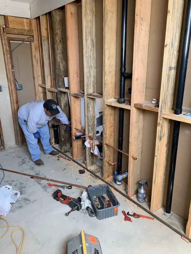 Commercial rough-in plumbing for Water Heater Replacement in Carnegie